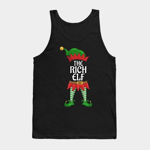 Rich Elf Family Matching Group Christmas Party Tank Top by kalponik